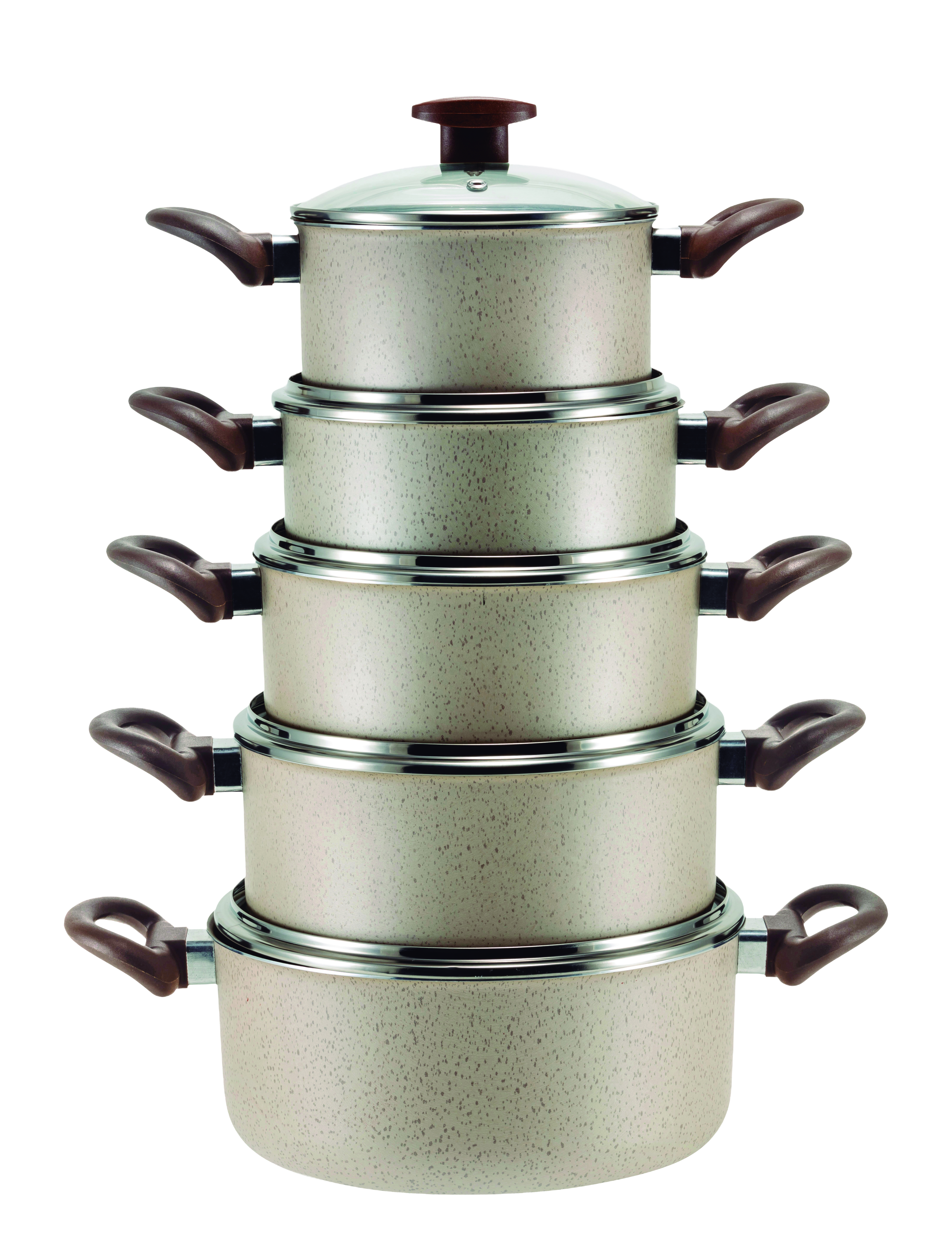 CJ. CAÇAROLAS 16 A 24 - CREMA TAMPA DE VIDRO