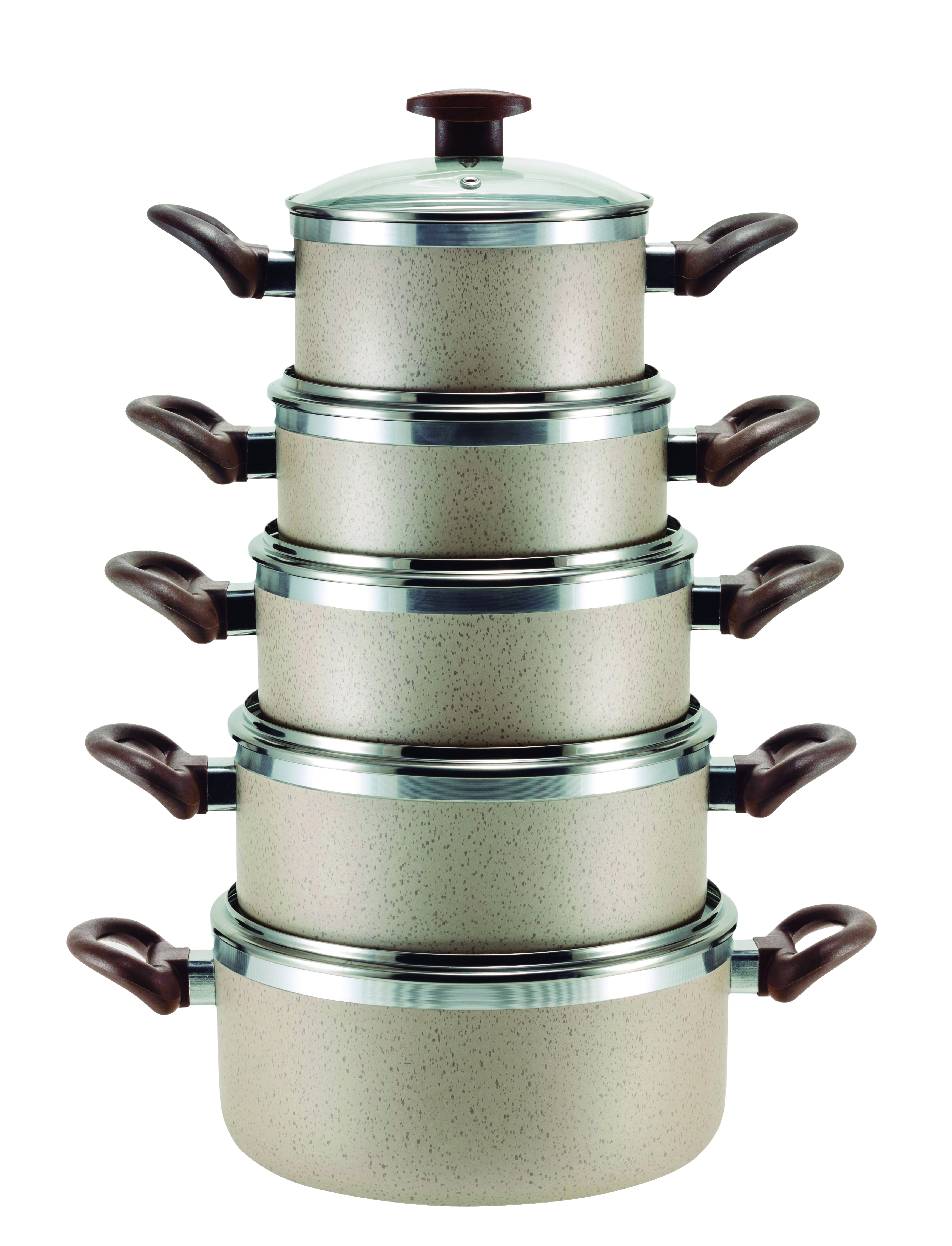 CJ. CAÇAROLAS 16 A 24 - CREMA PLUS TAMPA DE VIDRO