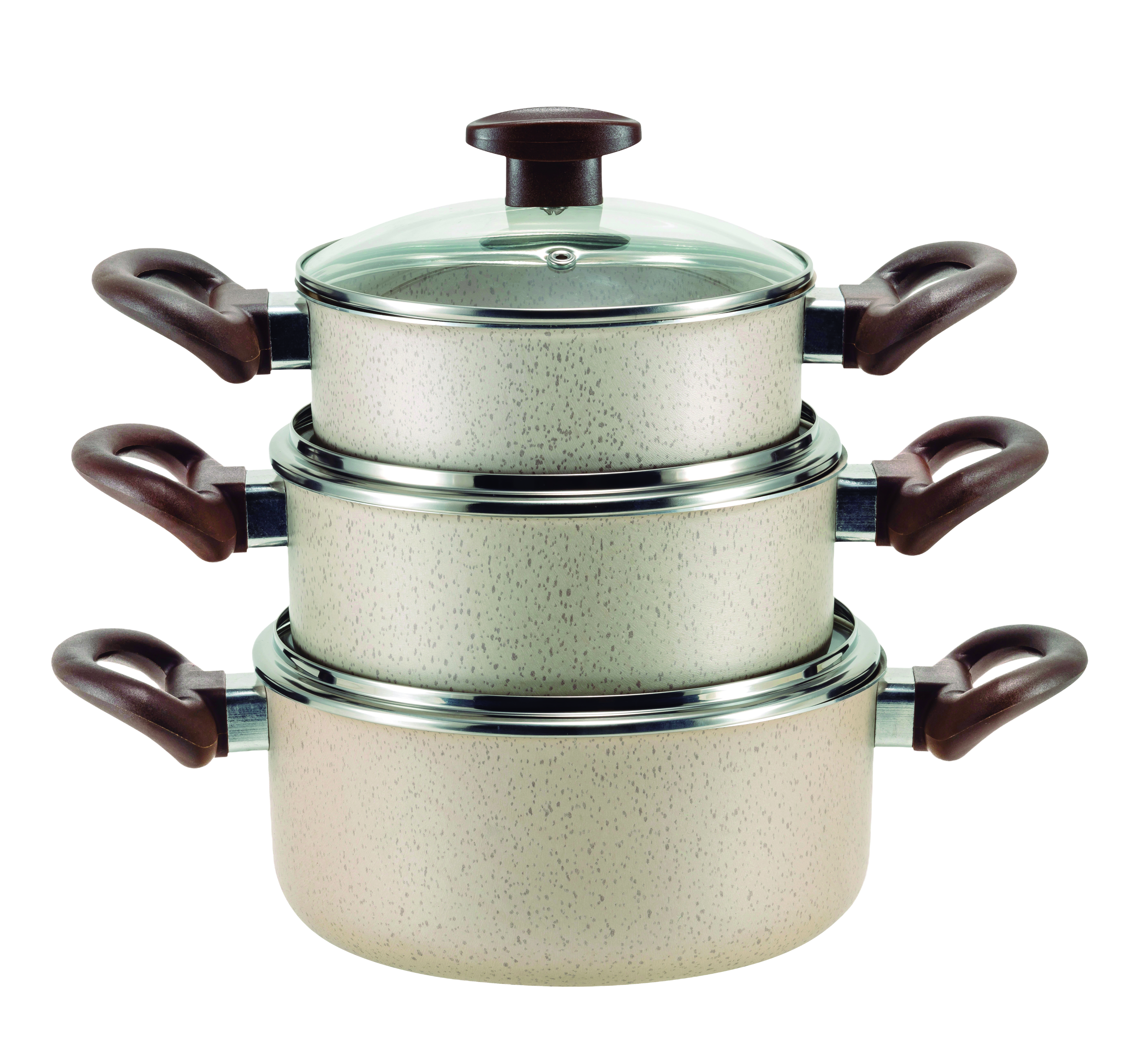 Conjunto Caçarolas 16 a 20 - Crema Tampa de Vidro (cópia)